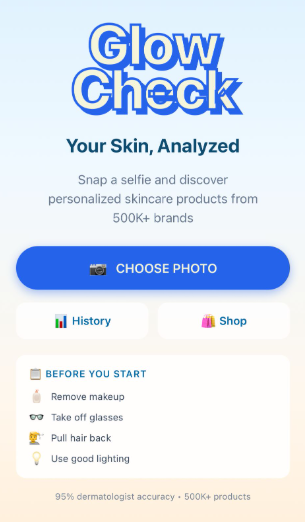 Glow Check App Screenshot